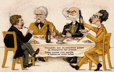  Olavo Bilac, em 1906, já dizia: “São banquetes fartos, magníficos, em que se gasta dinheiro a rodo; e isso não se admira, porque neles é sempre o povo quem paga o pato...ou o peru”.