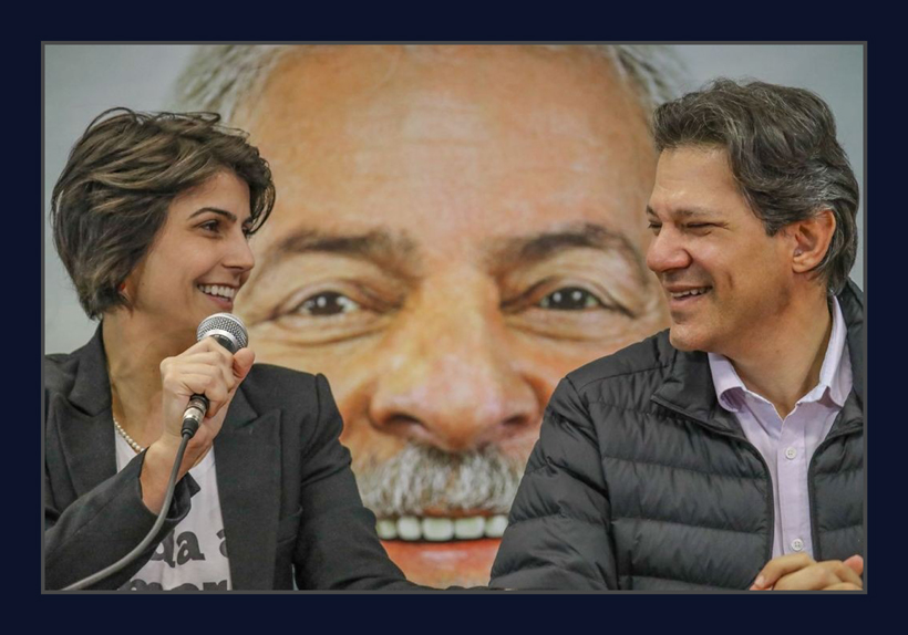 Haddad-Manuela estão rodeados de "bons candidatos dos demais partidos à esquerda, que vão se unir na hora H e serão depois convocados a participar da reconstrução do país".