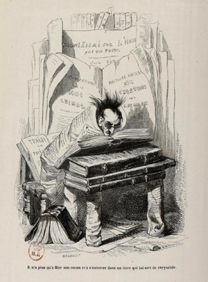 Cenas inspiradas numa família real de traças especializadas na poesia do nicaraguense Ruben Darío, segunda edição da Biblioteca Ayacucho, Caracas, 1985. (@J.J. Grandville, 1852).