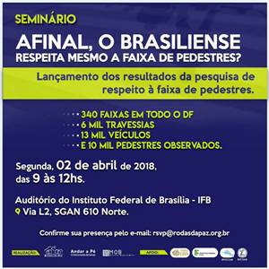 Seminário mostra pesquisa e aponta as falhas do governo no combate à violência no trânsito no DF